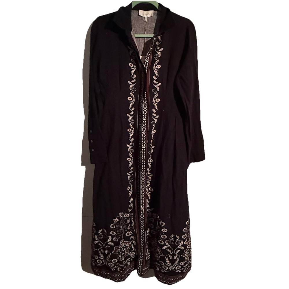 Cleobella‎ Mirela Midi Dress Cotton Linen Small Boho Cottagecore Elegant Flare